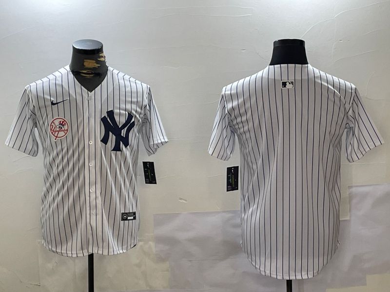 Men New York Yankees Blank White stripe Game 2024 Nike MLB Jersey style 102718->new york yankees->MLB Jersey